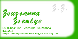 zsuzsanna zsemlye business card